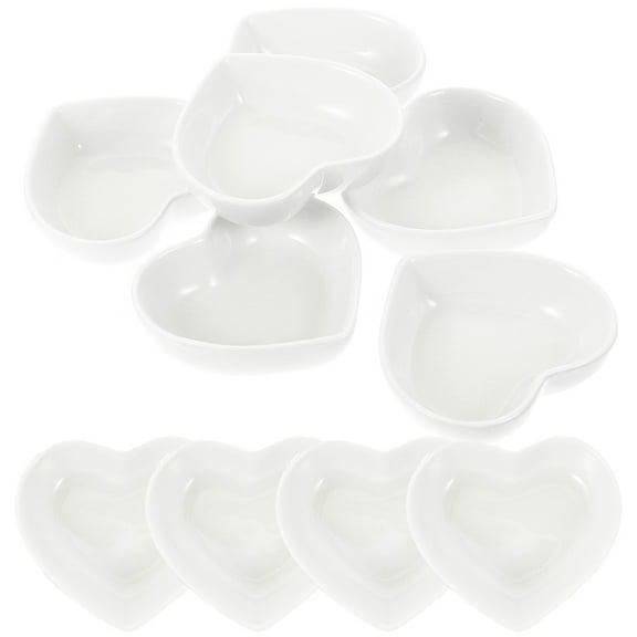 SEWOART Small Ceramic Dish Mini Dipping Bowls Ceramic White 10Pcs