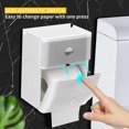 thumbnail image 3 of Dispensador de toallas de papel para baño, soporte de papel montado en la pared, soporte de inodoro impermeable para el hogar (gris) Afortunado Sencillez, 3 of 5