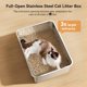 thumbnail image 3 of Caja de arena para gatos Jotesnew, extra grande, XXXL, 71 x 51 x 15 cm, paquete de 2, 3 of 7
