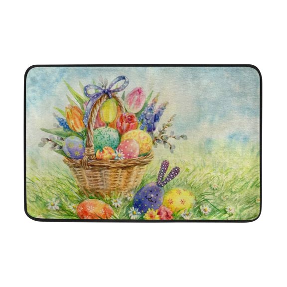 VerPetridure Easter Day Decoration Door Mat Anti-slip Bottom Indoor Outdoor Carpet