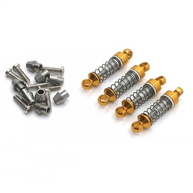 Tholdsy Paquete de 4 amortiguadores de Metal para coche 1:28, amortiguador de vehículo de juguete sobre orugas, piezas de repuesto, accesorios de Kits de construcción modelo Oro Tholdsy FN010116-02