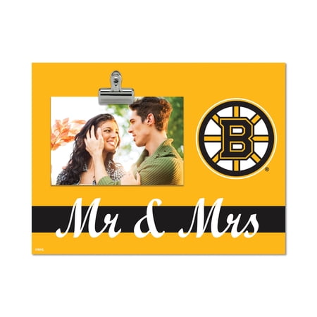 Boston Bruins 8" x 10.5" Briteline Mr & Mrs Clip Frame