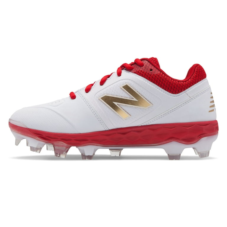 Red and white softball deals cleats