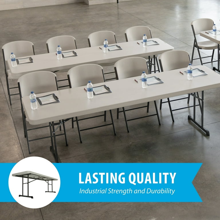 Free Shipping! Lifetime 8-Foot Folding Table, Almond, Professional