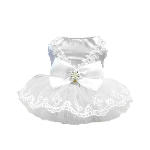 Robe Tutu Bling Bling à la Mode avec Dentelle Élégante pour Petits Chiots / Vêtements pour Animaux Prêts pour les Fêtes pour Célébrations Intérieures et Extérieures