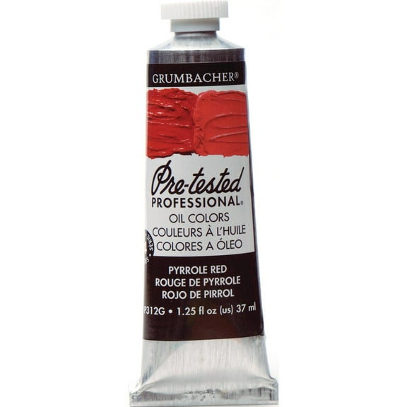 Grumbacher Pre-Tested Oil Color, 37ml Tube, Pyrrole Red