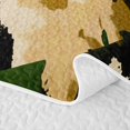 thumbnail image 5 of Castle Fairy Vintage Earth Camo Bed Spread Queen 3pcs,Abstract Painterly Blotch Queen Coverlet Set,Khaki Olive Black,1 Quilt and 2 Pillowcases, 5 of 7
