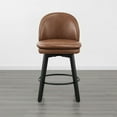 thumbnail image 3 of CHITA Upholstered Swivel Counter Height Bar Stools Set of 2, 3 of 9