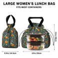 thumbnail image 5 of Pioneer Flower Floral Print Pattern Drawstring Lunch Bag Women - Drawstring Lunch Bag Insulated for Work Office - Stain-Resistant Large Lunchbags for Women with Multi-Pockets, 5 of 6