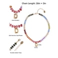 thumbnail image 6 of Time and Tru Goldtone Multicolored Bead Initial "D" Necklace, 6 of 6