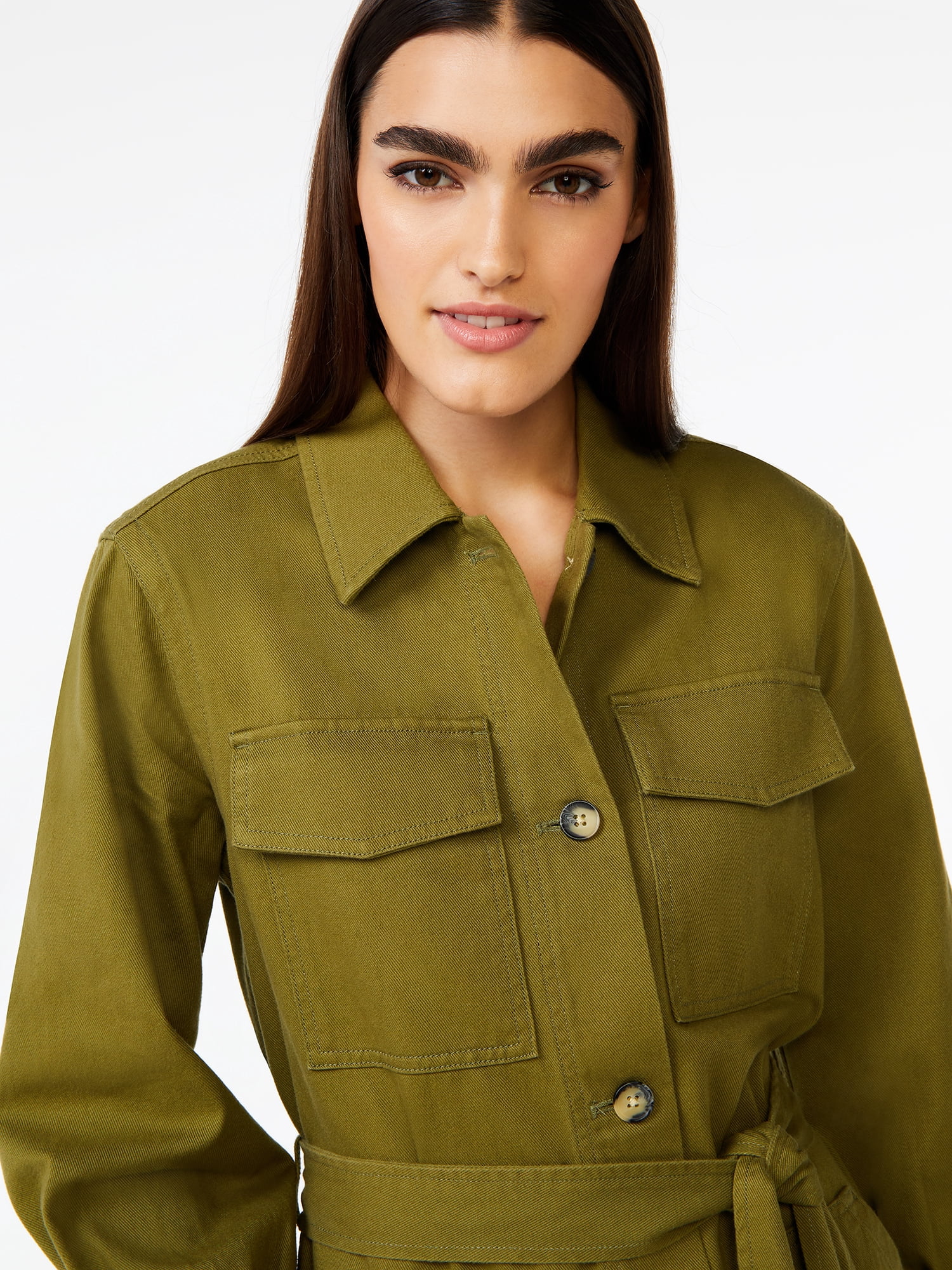 Free Assembly Women's Belted Utility Mini Dress