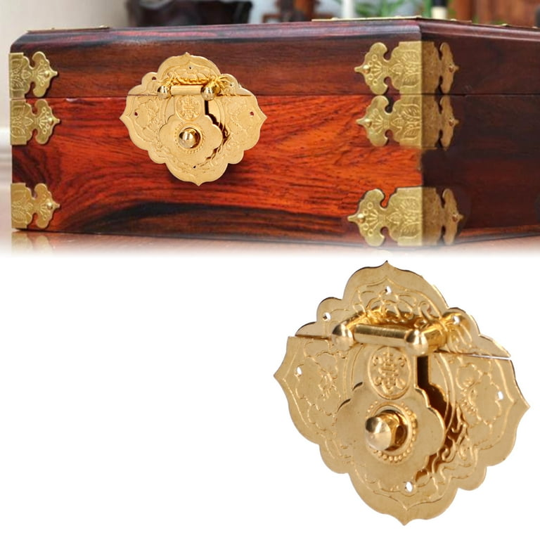 Cabinet Lock Key, Box Hardware Portable Brass Corner Hardware Jewelry Box  Hinge For Wooden Box Cabinet 