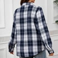 thumbnail image 6 of Gamivast Fleece Lined Shacket for Women Plaid Button Down Long Sleeve Winter Jackets with Chest Pockets Long Loose Stand Collar Warm Coats Fall Trendy Outerwear 2025, 6 of 6