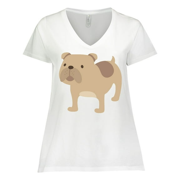 Inktastic Bulldog Women's Plus Size V-Neck T-Shirt