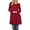Long Sleeve: CABERNET, variant on Women Round Neck Long or 3/4 Sleeve Flattering Comfy Swing Tunic Loose Fit Flowy Dress Top