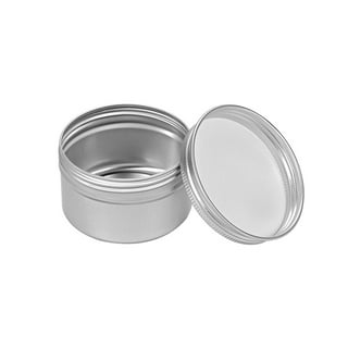 Uxcell 0.17oz 5ml Screw Top Lid Round Cans Tin Containers Aluminum Silver  Tone12 Pack 