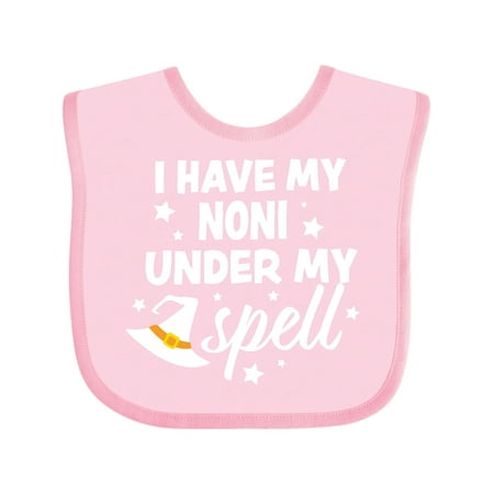 

Inktastic I Have My Noni Under My Spell with Cute Witch Hat Gift Baby Boy or Baby Girl Bib