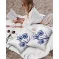 thumbnail image 3 of Pack of 2 Outdoor Pillow Covers, Abstract Blue Tulip Ray White Texture Waterproof Square Throw Pillowcase Cushion Decorative Pillow Covers for Couch Patio Tent, 20x12 in, 3 of 6