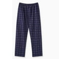 thumbnail image 4 of Stamzod Men's Fashion Plaid Pajama Pants Casual Elastic Waist Straight Lounge Pants Sleepwear Soft Cotton Pajamas for Men Blue XXXXL, 4 of 4