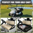 thumbnail image 3 of SEANATIVE American Flag Golf Cart Seat Cover Universal Golf Cart Seat Towel Blanket with Front Pockets Comfortable Golfcart Cushion for 2 Person Seats Cart Seat Cover Accessories Decor, 3 of 7
