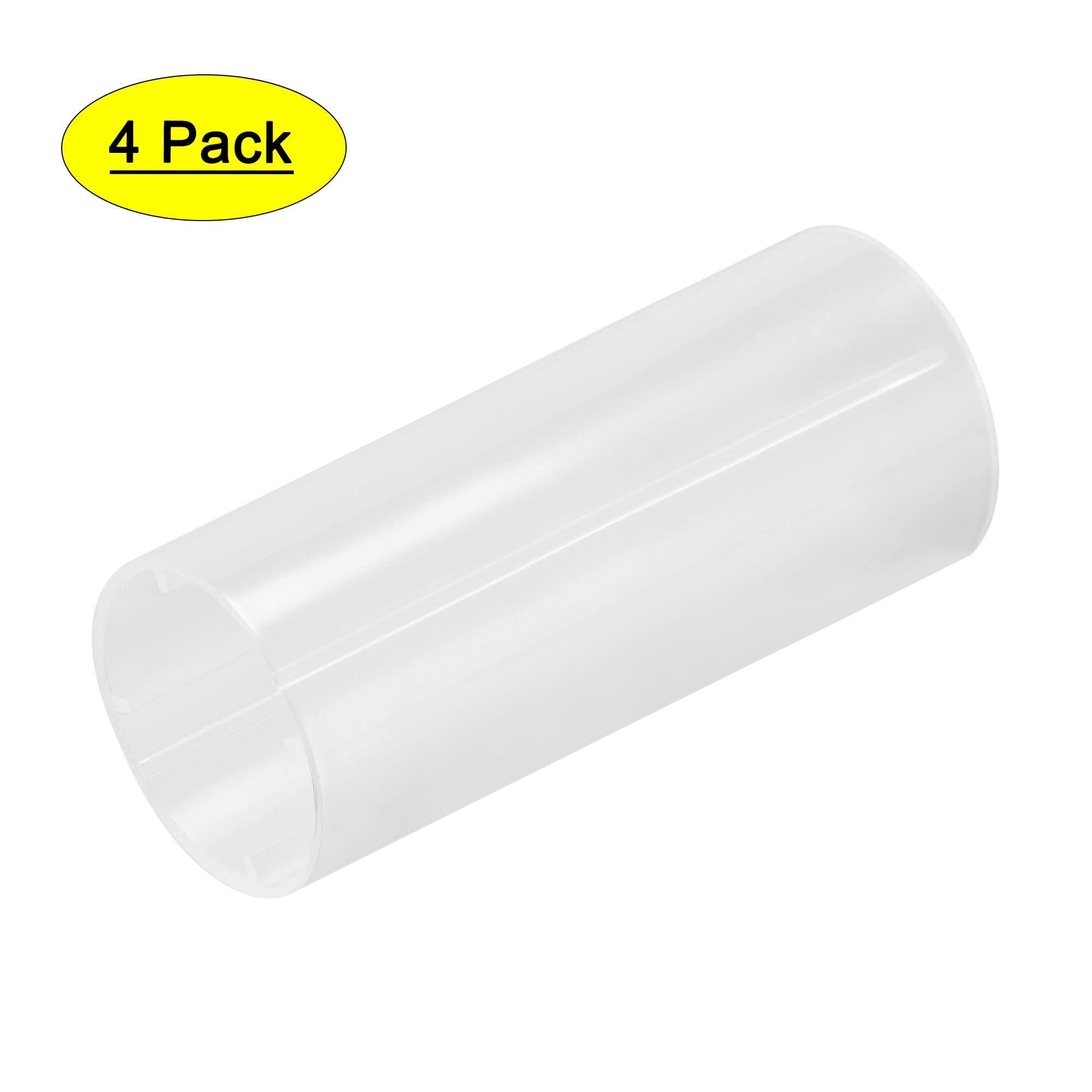 2 Pcs Plastic 18650 Battery Tube For Flashlight Torch Lamp Light White 6cm H Yg