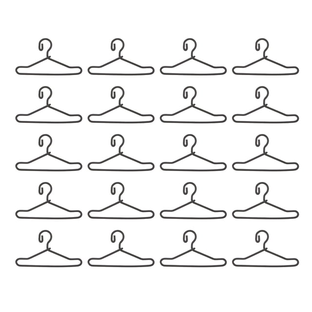 Weiweiguan 25Pcs Doll Clothes Hangers Metal Doll Clothes Support Practical Doll Coat Rack