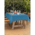 thumbnail image 3 of Outdoor Table Cloth with Umbrella Hole and Zipper, Blue Waterproof Rectangle Tablecloth 52"x70", Modern Pure Wave Ride Washable Table Cover for Outside Party Patio Picnic, 3 of 8