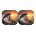 thumbnail image 7 of Balery 2 Piece Sunset Dancing Dolphin Car Windshield Sun Shade|Foldable Front Windshield Shade for Car Front Window for Most Sedans SUV Truck-Medium, 7 of 7