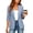 Blue, variant on Blazers for Women Business Casual Open Front 3/4 Sleeve Suit Jacket Cropped Blazers Office Work Cardigan Jacket 2026