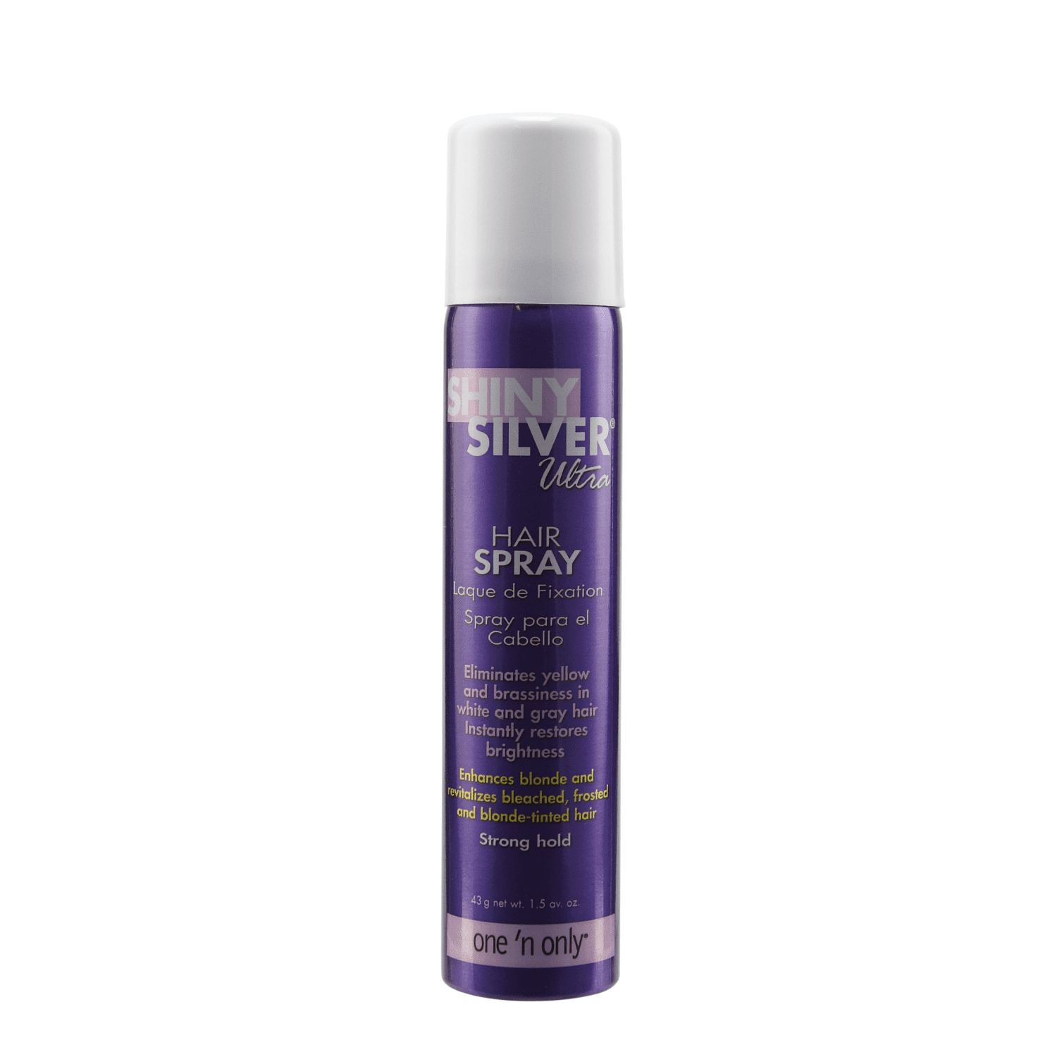 One N Only Shiny Silver Hair Spray Mini, 1.5 Oz