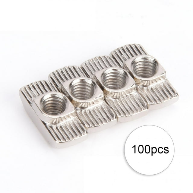 Filfeel 50pcs T-slot Nut, Elastic Nut, CNC Lasers Cutters For 3D Printers CNC Routers CNC Plasma Cutters