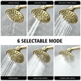 thumbnail image 4 of sumerain Brushed Gold Dual Showerheads for Couples with 6 Modes & Shut-off Valve, 2-in-1 Double Showerhead System for Two People, 4 of 12