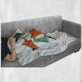 thumbnail image 5 of Woodsy Soft Flannel Fleece Throw Blanket, Snowy Weather with a Fox and a Bird Christmas Theme, Cozy Plush for Indoor and Outdoor Use, 50" x 60", Vermilion Charcoal Grey, by Ambesonne, 5 of 5