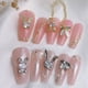 thumbnail image 4 of 10 adornos para uñas de conejo 3D con diamantes de imitación y purpurina giratorios., 4 of 5