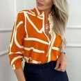 thumbnail image 3 of Mode Décontractée Aguichant Patchwork Imprimé Chemise à Manches Longues Blouse, 3 of 8
