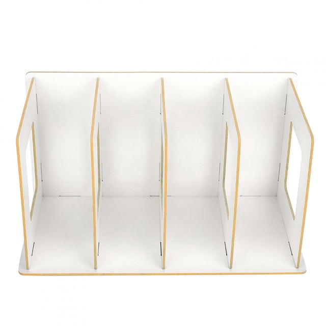 Estantería de madera Delaman para libros, ideal para escritorio, ideal para guardar libros, DVD y revistas, ideal para estudiantes, niños y adultos, 1 unidad (blanco cálido)