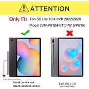 Galaxy Tab S6 Lite 10.5 Case, P610 615 Case, Allytech Silicone Impact-Resistant Kids Friendly With Shoulder Strap Kickstand Shockproof Case Cover for Samsung Galaxy S6 Lite 10.4, Blue
