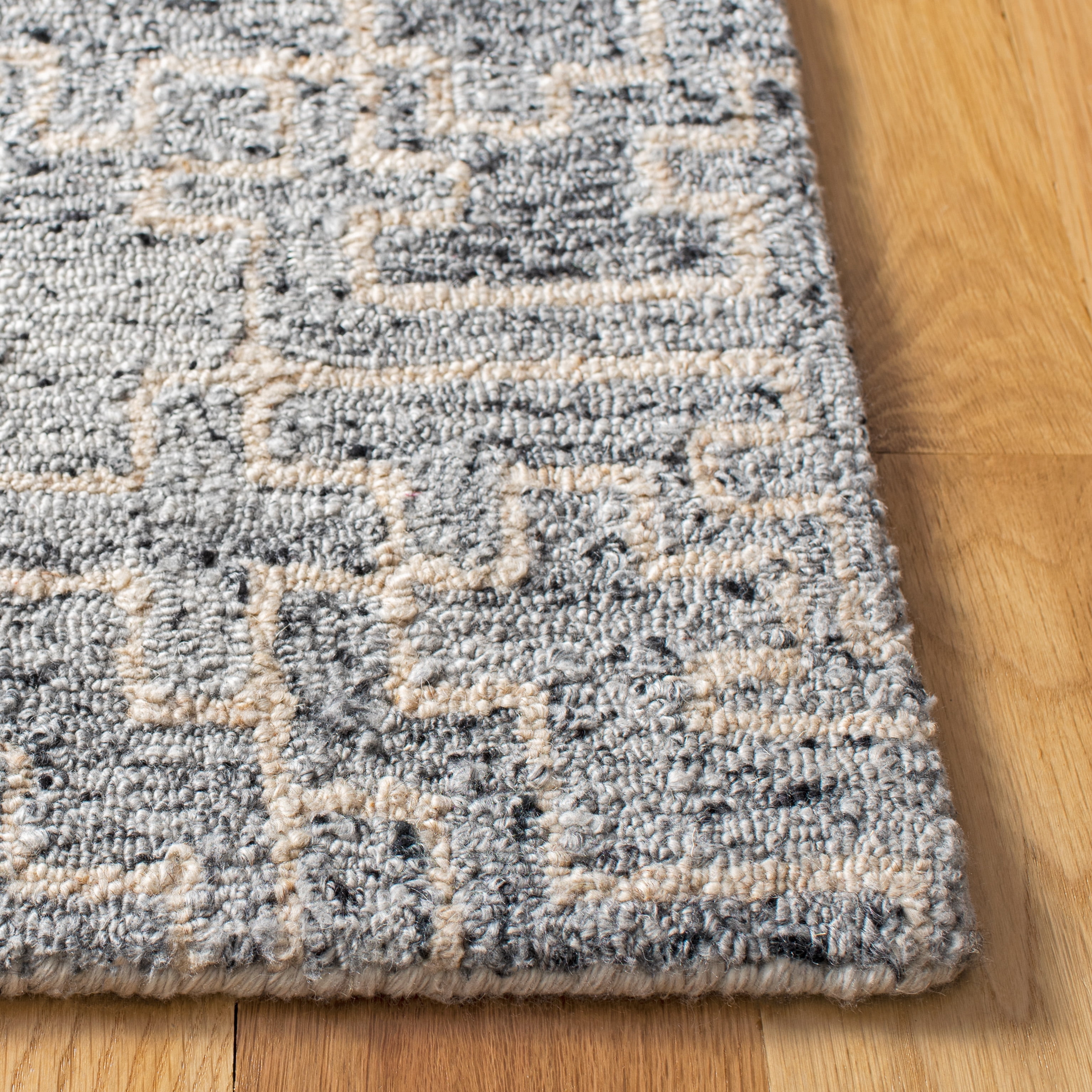 SAFAVIEH Abstract Edvin Abstract Runner Rug, Ivory/Black, 2'3" x 8'