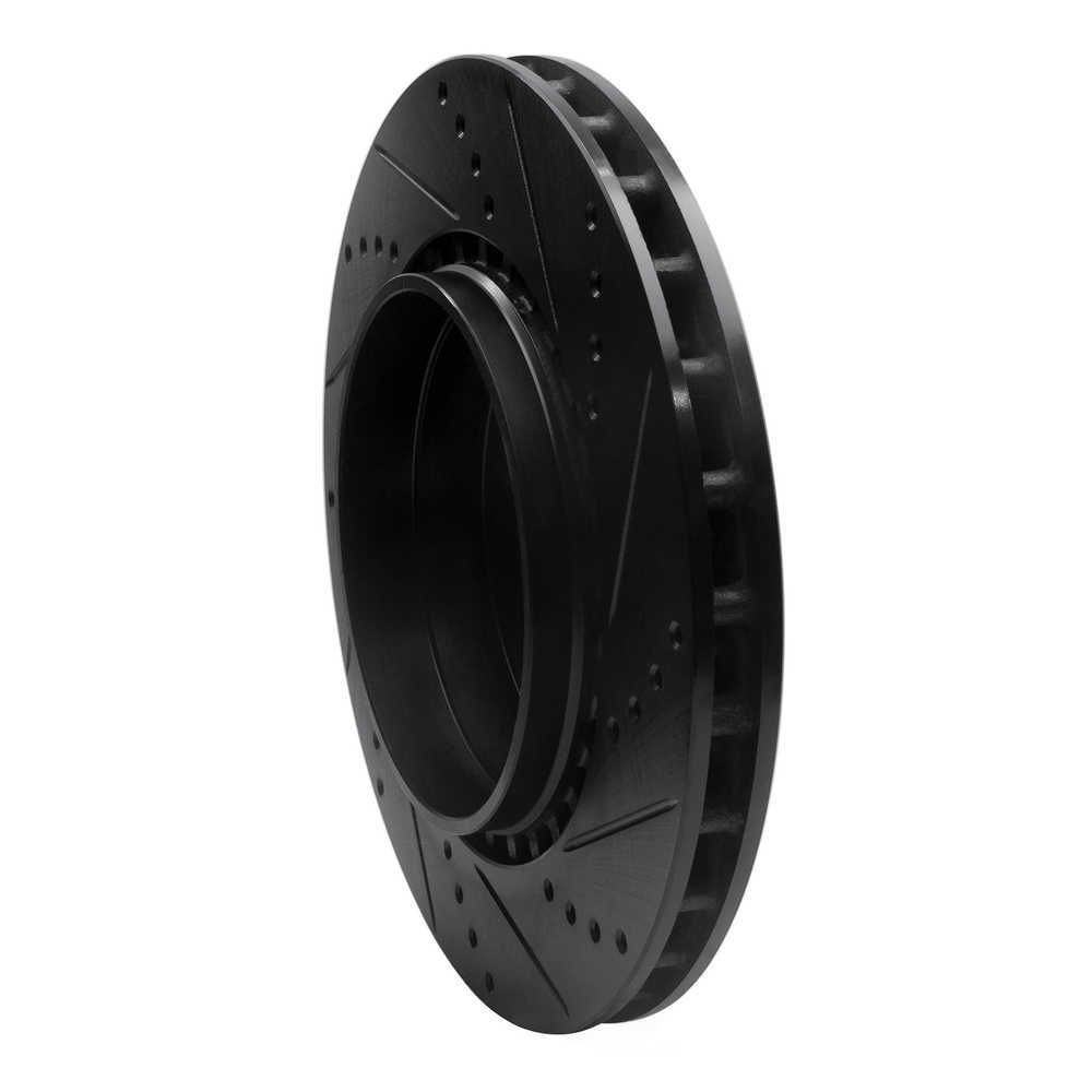 Dynamic Friction Company 633-27032L DFC Brake Rotor - Drilled And Slotted - Black