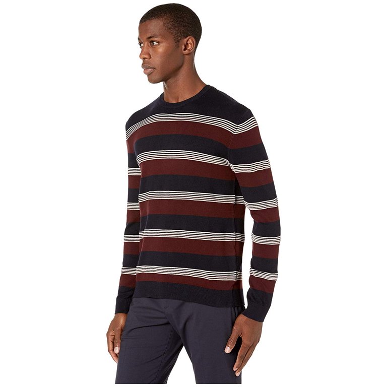 Emporio Armani Multi Striped Sweater Navy/Red/White 