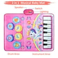 Cyiecw Piano Drum Babies YPF5 Play Mat, Unicorn Piano Keyboard & Drum