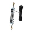thumbnail image 2 of segolike Rope Pulley Hoist Block and Tackle Sturdy Labor Saving Professional Portable Lifting Heavy Objects Rope Hoisting for Building , 4 Wheel and 20m Rope, 2 of 9