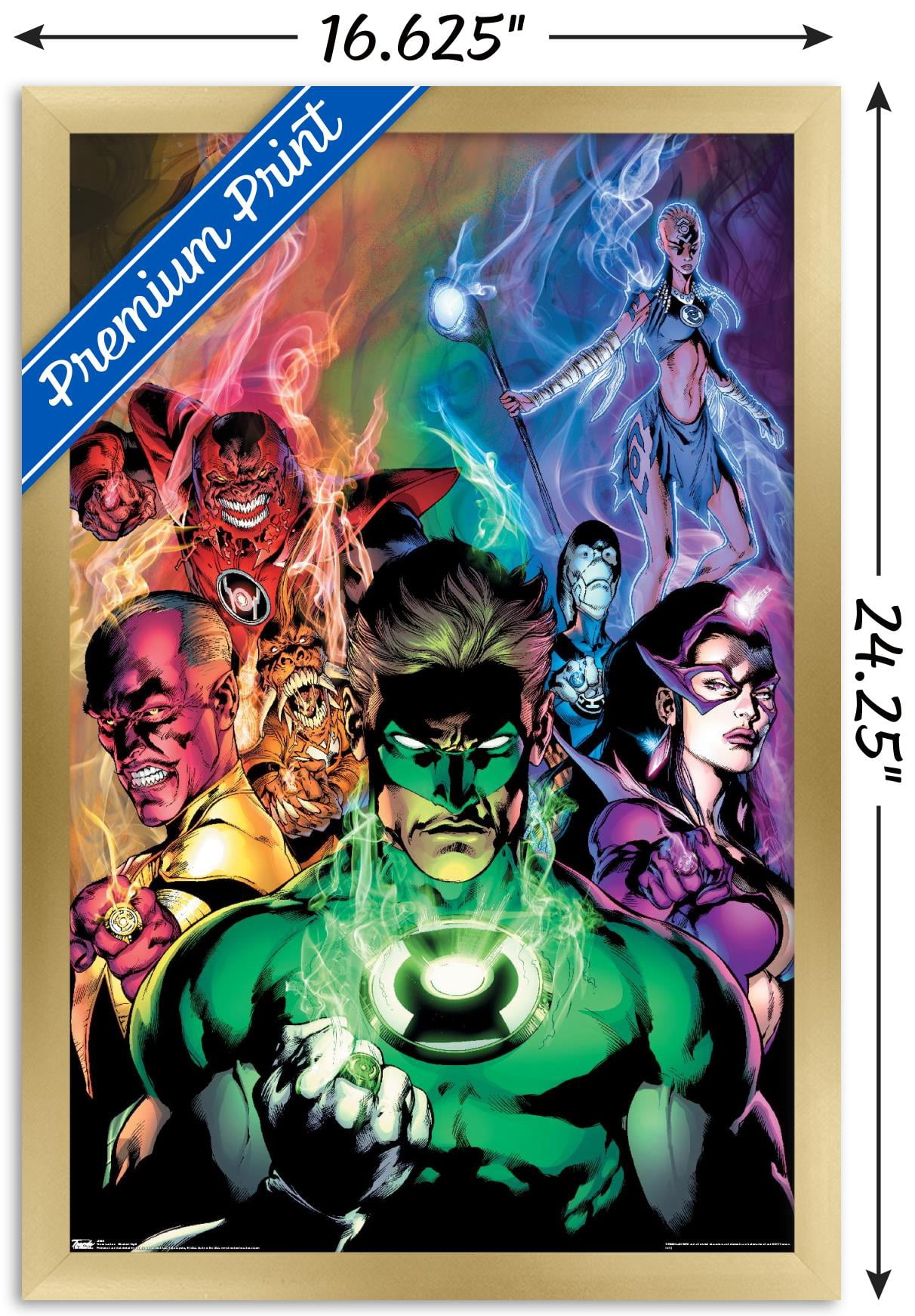 DC Comics - The Green Lantern - Blackest Night Wall Poster, 14.725" x 22.375", Framed