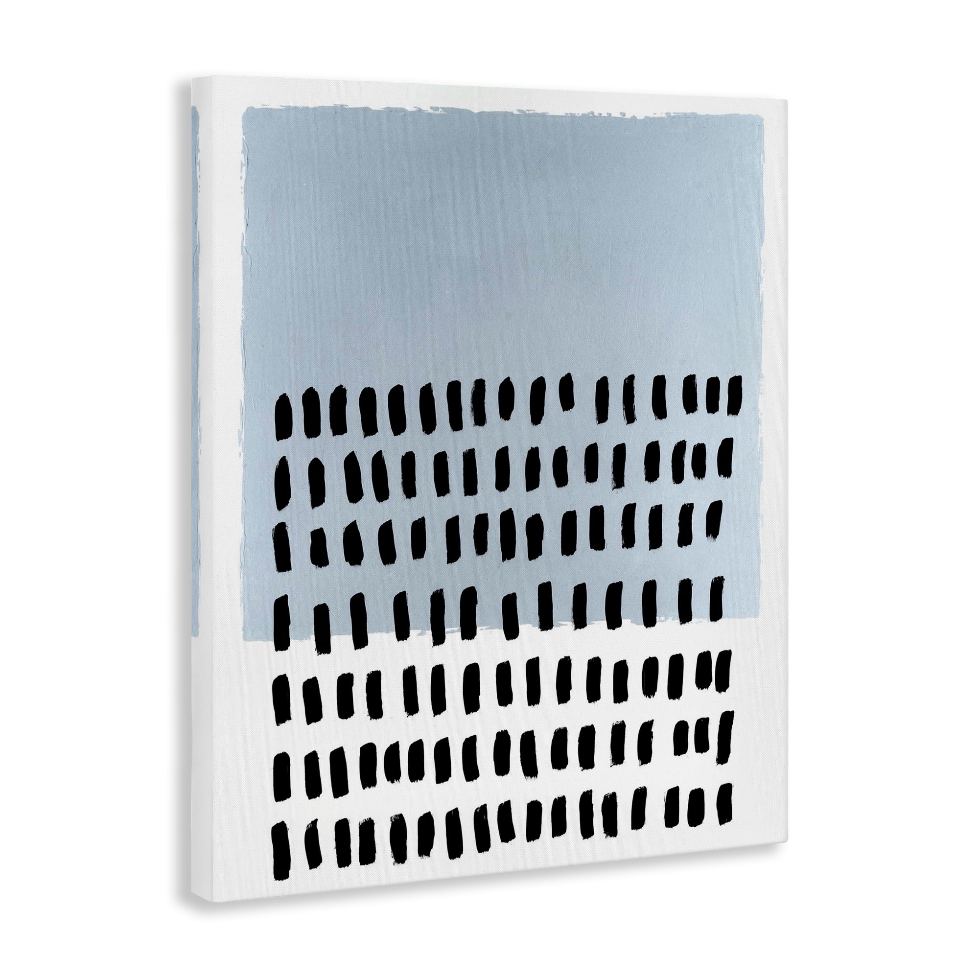 Stupell Industries Blue Dotted Pattern Abstract Painting Wrapped Canvas Art Print Wall Art, 24 x 30