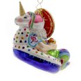 thumbnail image 2 of Christopher Radko Floating Through The Holidays Glass Unicorn Pool Toy 1019558, 2 of 2