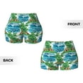 thumbnail image 5 of Haiem Hawaii Palms No Front Seam Biker Shorts for Women Yoga Workout Gym Bike Shorts with Tummy Control Moisture-Wicking-XX-Large, 5 of 9
