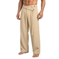 thumbnail image 2 of Yaoyar Mens Dress Pants Summer Casual Gurkha Suit Trouser Lightweight Retro Business Suit Pants Long for Men, 2 of 5