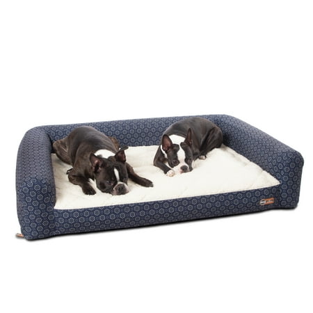 UPC: 0655199636648 | K&H Pet Products Air Sofa Bed Navy/Geo Flower Medium 27 X 36 Inches