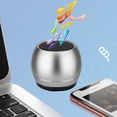 thumbnail image 3 of Luxury Tiny Bluetooth Metal Silvery Speaker TWS Portable Car Audio Wireless Stereo Steel Gun Heavy Subwoofer Outdoor Loudspeaker, 3 of 6