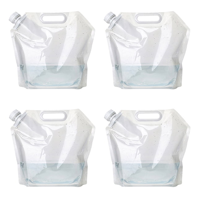 Water Container Bag, Food Grade Clear Plastic Storage Jug for Camping Hiking Backpack Emergency